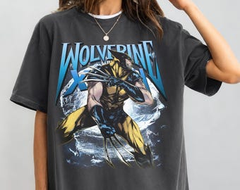 Vintage Wolverine Shirt, Retro X-Men Graphic Tee, Marvel Comics T-shirt, Hugh Jackman Logan T-Shirt, Superhero Shirt, Mutant Fan Gift