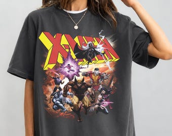 Vintage X-Men Team Shirt, Retro Marvel Comics Graphic Tee, XMen Group T-shirt, Wolverine Storm Cyclops Shirt, Superhero Mutant Fan Gift