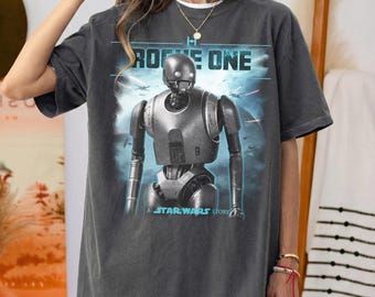 Vintage K2SO Shirt, Retro Rogue One Star Wars Graphic Tee, K-2SO Droid Tshirt, Rebel Alliance Fan Gift, Galaxy's Edge Trip