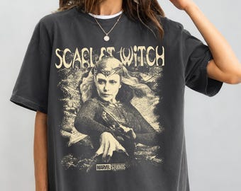 Vintage Scarlet Witch Shirt, Elizabeth Olsen Tee, Wanda Maximoff T-shirt, Retro Marvel Comics Graphic Tee, Avengers Fan Gift