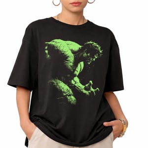 Jätte grön hjälteskjorta, retro serietidnings-superhjältegrafik-t-shirt, otrolig grön hjälte-t-shirt, vintage-forskar-t-shirt, hjälteteam-topp