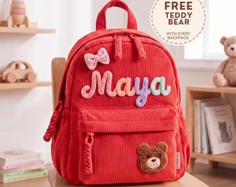 Gepersonaliseerde rugzak, peuterrugzak, babykamer, op maat gemaakt, gepersonaliseerde tas