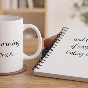 Juego de taza y cuaderno "My Morning Patience" para desarrolladores, regalo divertido para programadores, accesorios de escritorio para programadores, decoración de escritorio con humor para profesionales de TI.