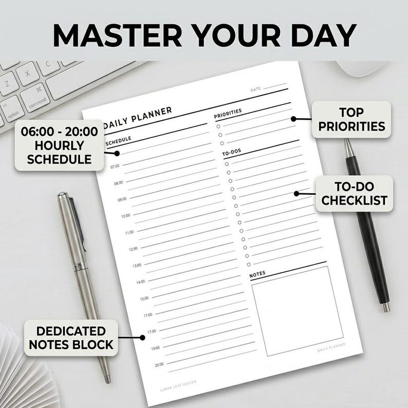 Printable Daily Planner Insert A4 A5 Bundle, Minimalist Weekly Monthly ...