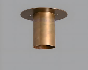 Moderne Messing Deckenstrahler, Minimalist Flush Mount Downlight, gebürstete Oberfläche, Innenbeleuchtung