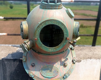Antike Kupfer Taucherhelm Replik - 18 ""Nautische Maritime Dekor, Anchor Technik 1921."