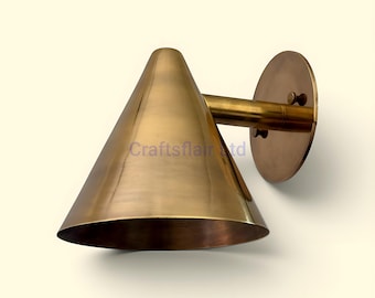 Mid Century Modern Messing Kegel Wandlampe - Antik Gold Wandlampe, handgefertigte Indoor Outdoor Beleuchtung