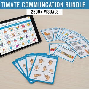 Autism Communication Book 2000+ PECS Visuals Daily Routine & Life Skills Non-Verbal Support Digital Download for Kids with Autism BUNDLE