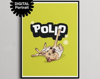 Custom Pet Portrait, Minimalist Line Art, Bold Colourful Illustration, Memorial Gifts (Digital Download)