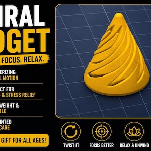 Impossible Pass-Through Spiral Fidget - 3D Printed Moving Puzzle Toy