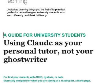 Utilizzare Claude come tutor personale, non come ghostwriter.