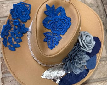 Sombrero de vaquera azul