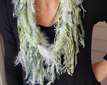 Scarf,Boho,Gift,60th Birthday,Mother in Law Gift,Gypsy,Bohemian,Gift for Women,Infinity Scarf,Shabby Chic,Godmother Gift,Gift for Her