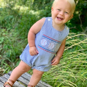 Baseball Bubble Faux Smock Outfit