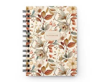 Hardcover Spiral Bound Notebook - Woodland Vale - Cream