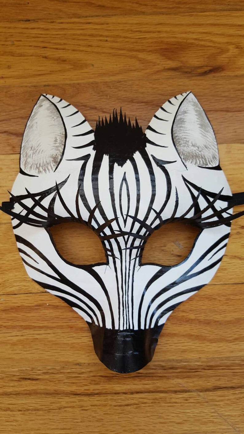Zebra Mask Zebra Costume Zebra Wall Hanging Etsy