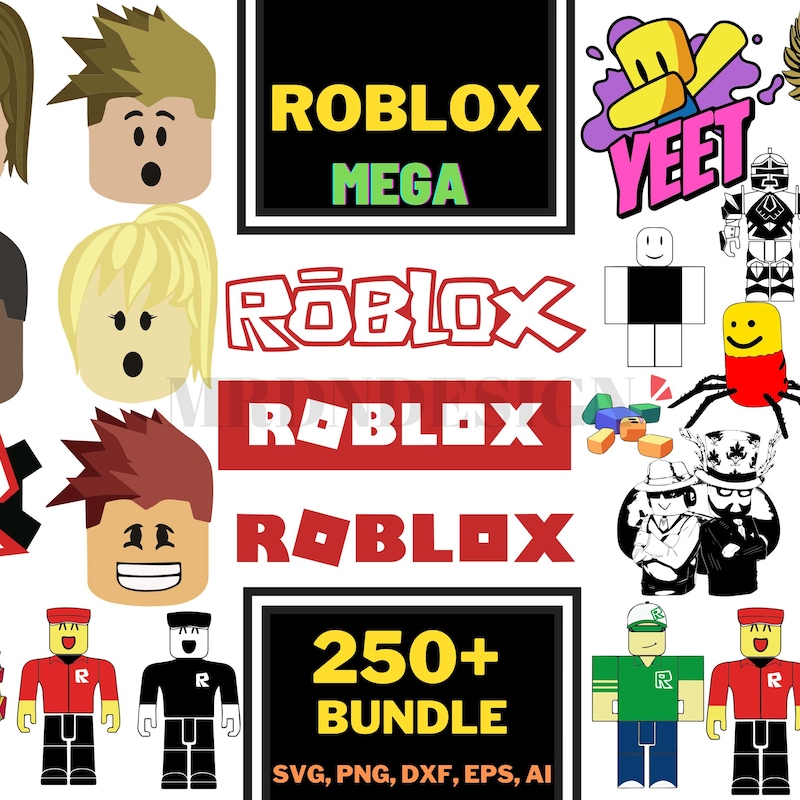Roblox Character Silhouette Svg - Etsy
