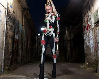 Halloween-Kostüm-Geschenk für sie Film Cosplay Gothic Outfit für ihren Geburtstagsgeschenk-Halloween-Bodysuit