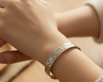 Pulsera bereber y amazigh hecha a mano en plata de ley 925 – Joyería tradicional tunecina ajustable