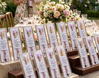 Matita con semi personalizzata e nome a scelta, bomboniera piantabile per matrimonio, regalo ecologico per gli ospiti, regalo di ringraziamento