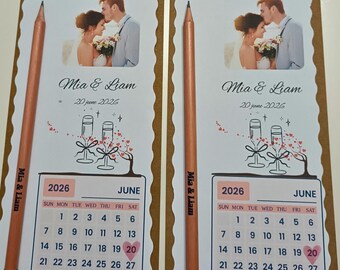 Recuerdos de boda personalizados, lápices con semillas y nombre personalizado, regalos ecológicos para invitados que se pueden plantar, regalos de agradecimiento.