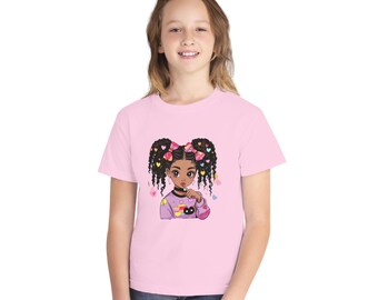 Camiseta juvenil de peso medio única para niñas