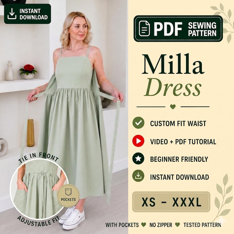 Linen Dress Paper Patterns - Etsy UK