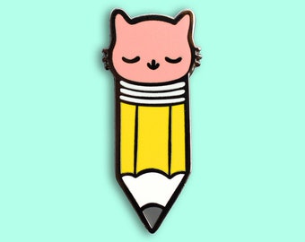 Pencil Kitty Pin