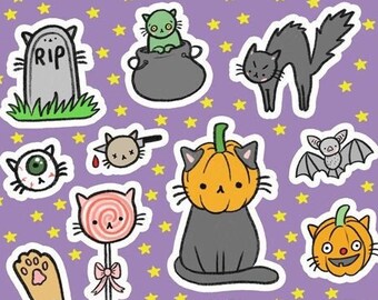 Spooky Kitty Mini Sticker Set