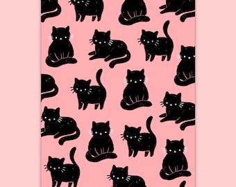 Black Cats Postcard