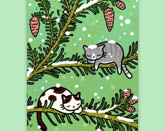 Snowy Spruce Postcard