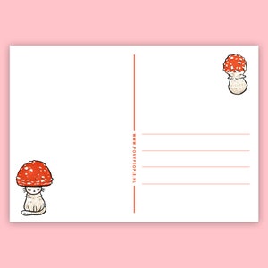 Mushroom Kitty Postcard image 2