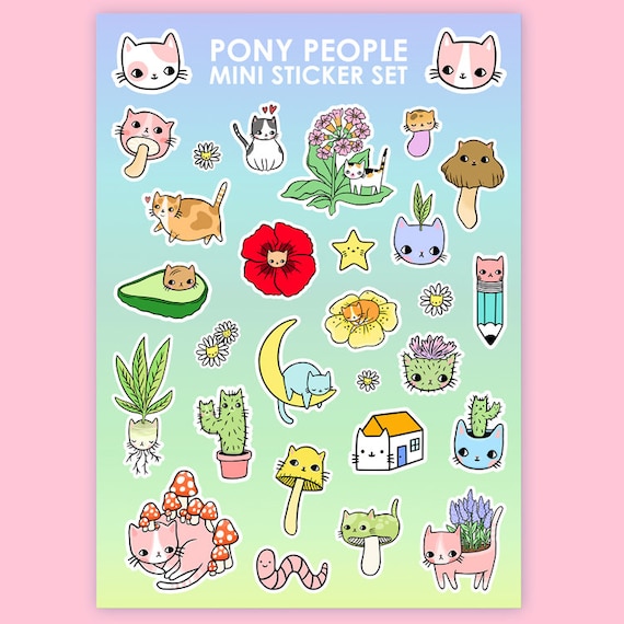 Kitty Party Mini Sticker Set - Etsy