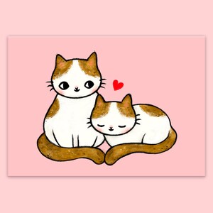 Cats In Love Postcard