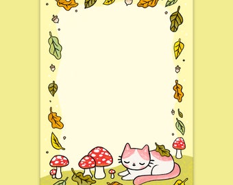 Mushroom Cat Notepad