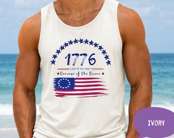 Comfort Colors, 1776 Patriotic Graphic Tee, Distressed USA Flag Shirt, Comfort Colors Vintage Style
