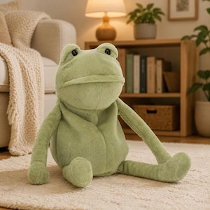 Jellycat Fergus Frog Plush Toy: Vintage-Inspired Soft Stuffed Animal, Collector's Item