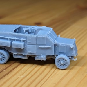 Pierce-Arrow Panzerwagen (WW1, British Empire), Harz gedruckt, historisches Wargaming, verschiedene Skalen