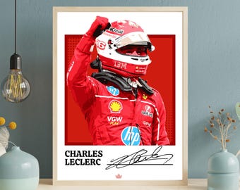 Affiche artistique de Charles Leclerc