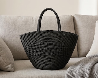 Raffia Tote Bag Crochet Pattern | Minimalist Summer Bag PDF Tutorial