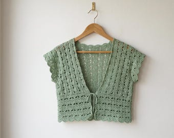 Lace top crochet pattern easy summer blouse PDF download