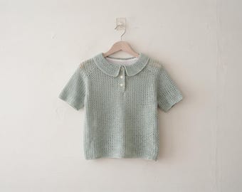 Beginner Crochet Polo Shirt Pattern, Top-Down V-Stitch Tee (PDF)
