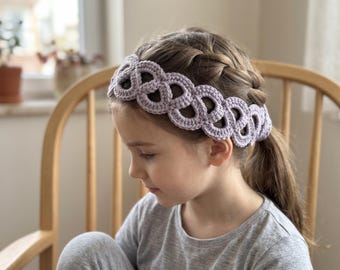 Crochet Flower Headband Pattern, Boho Hair Accessory, Girls Headwrap (PDF Pattern)