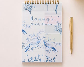 Personalised Nanny Planner, Nan Diary, Custom Grandma Daily Planner, Nanny Gift