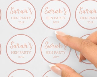 Personalised Hen Party Night Do Seals Labels Stickers3 sizes001 
