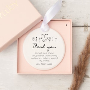 Personalised Thank You Gift, Thank You Ornament, Nurse Gift, Teacher Gift, Work Colleague Gift, Leaving Gift, Friend Gift,