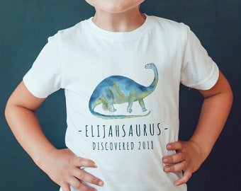 Personalised Boys Dinosaur T-shirt, Child's Dinosaur Top, Kids Dinosaur T-shirt, Dinosaur Gift, Boys Dinosaur Tops, Children's Top, Dinosaur