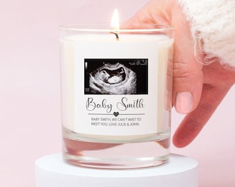 Personalised Baby Scan Candle, New Baby Candle, Baby Announcement Candle, Baby Gender Gift, Baby Candle Gift, Aunty Gift, Scented Candle