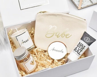 Personalised Gold Bridesmaid Proposal Gift Box, Luxury Filled Thank You Bridesmaid Box, Bridesmaid Gift Set, Wedding Thank You Gifts,