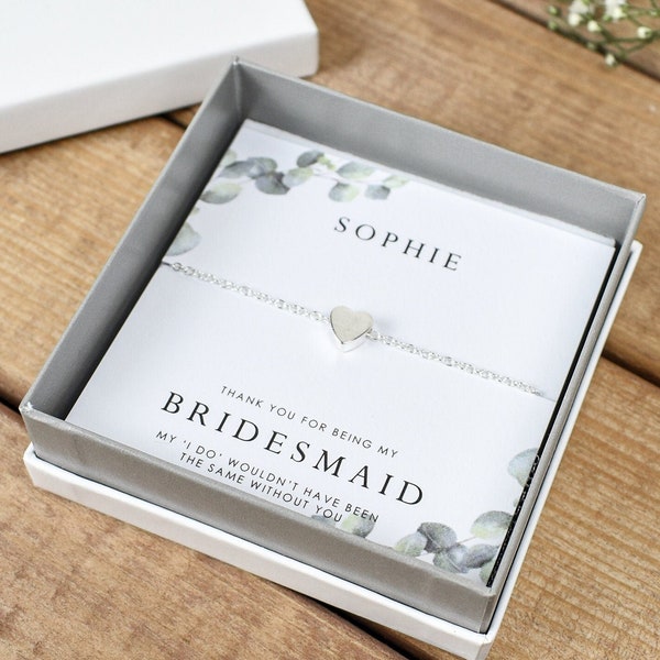 Personalised Bridesmaid Gift, Bridesmaid Jewellery, Thank You Bridesmaid Gift, Personalised Bridesmaid, Thank You Maid of Honour Gift,